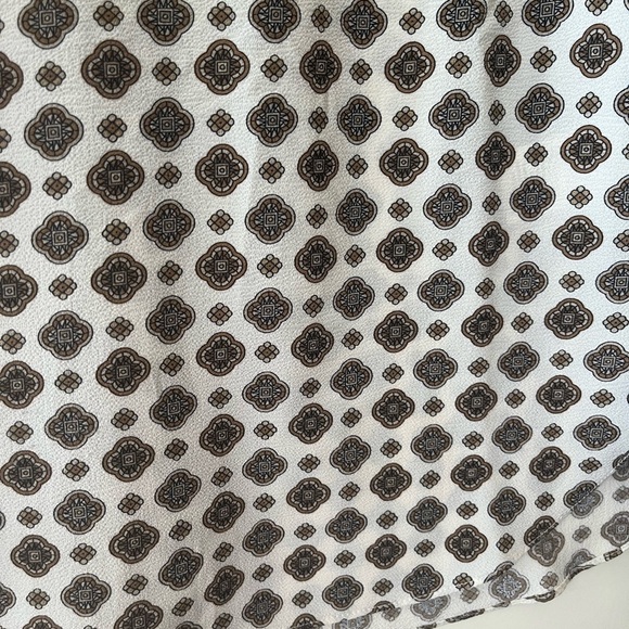 MICHAEL Michael Kors White with Pattern Design Blouse Women’s Size Medium - Picture 6 of 14